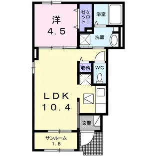 ベルゼルI【1階】の間取り