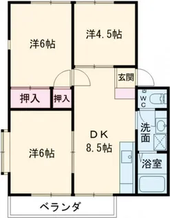ウィンディア広田A棟【1階】の間取り