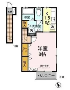 ビューシャルマン【2階】の間取り