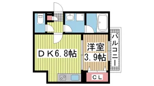 サウスフィールド【3階】の間取り