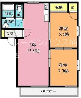 コーポヤマトA棟【2階】の間取り