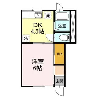 コーポやまびこ【1階】の間取り