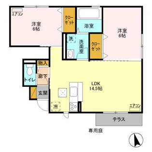 カーサ金吹 A【1階】の間取り