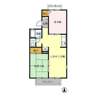 セジュール東台 C【1階】の間取り