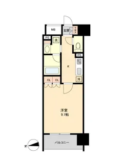 レジディア榴岡 ウエスト【8階】の間取り