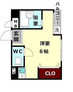 コーポならまち【5階】の間取り