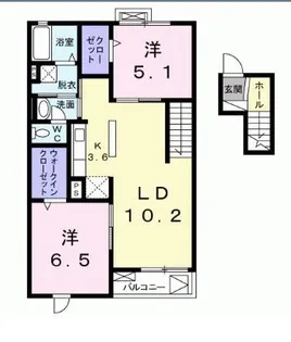 ヴェルー・エムズガーデン【4階】の間取り