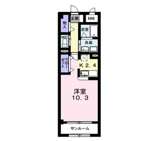 グラン・オーヴェルサン【1階】の間取り