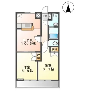 ブランドール S【1階】の間取り