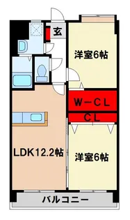 リヴィエール水城【7階】の間取り