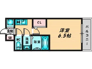 ARCOBALENO OSAKA FUSE【4階】の間取り