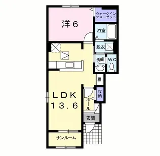 サンパークA【1階】の間取り