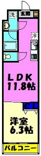 SAKURAマンション【2階】の間取り