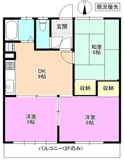 コーポ上條B【2階】の間取り