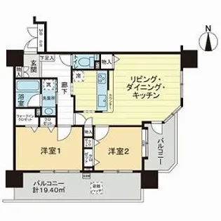 ライオンズマンション高輪【7階】の間取り