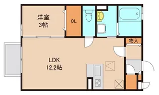 レセンテ紫峰ヶ丘C【1階】の間取り