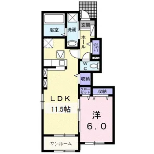 プランドールR【1階】の間取り