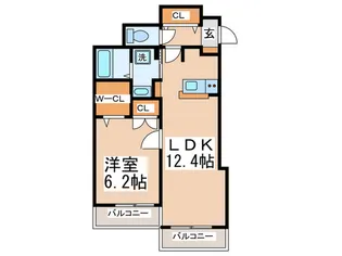 キャスティ長津田【2階】の間取り