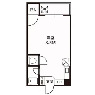 第二清水ハイツ【1階】の間取り