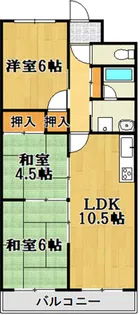 南野サンハイツ【3階】の間取り