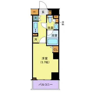 アクサス東京オリエンス【5階】の間取り