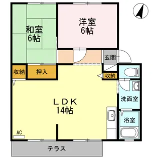 サンビレッジ 5【1階】の間取り