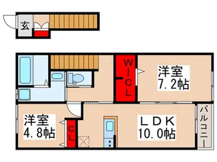 フルラージュA【2階】の間取り