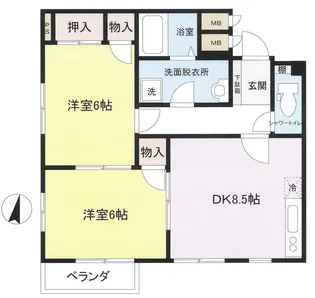 ウォームハイム【2階】の間取り