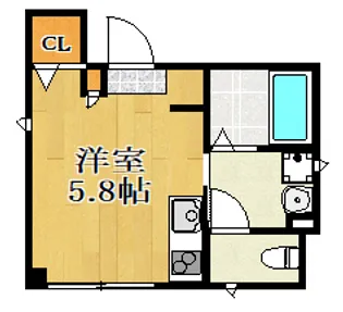 サンライズ横浜【3階】の間取り