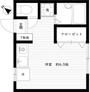 フラット上馬【1階】の間取り