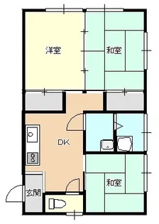 新潟県新発田市本町2【アパート】の間取り