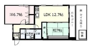 ベルクレエ長江【1階】の間取り