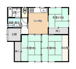 福島県いわき市佐糠町東2【一戸建】の間取り