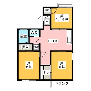 アルカディア伊勢崎A【1階】の間取り