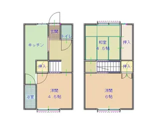 ヒルズ四万十【1階】の間取り