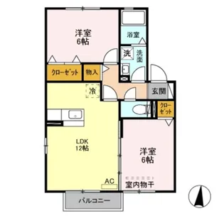 イーストヴィレッジ C【2階】の間取り