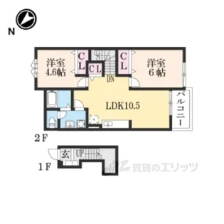 ラフレシール【2階】の間取り