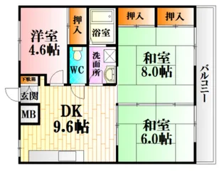 広島県広島市安佐北区可部8【マンション】の間取り