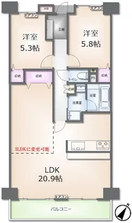 自治医大アーバンコンフォート【5階】の間取り