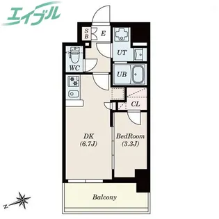 S-RESIDENCE四日市安島aloggio【7階】の間取り