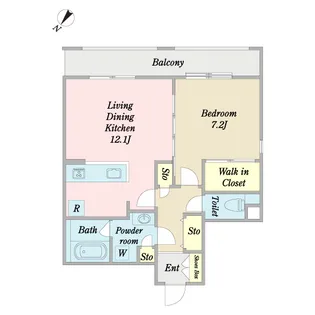 1LDKの間取り画像