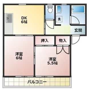 クローバーA【2階】の間取り