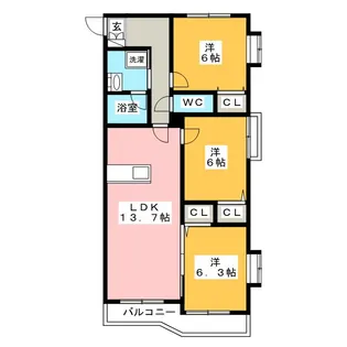 3LDKの間取り画像