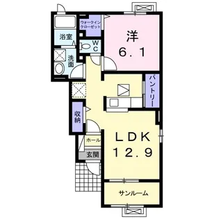 レーヴ II【1階】の間取り