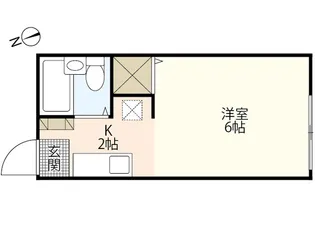 サンハイツ【1階】の間取り