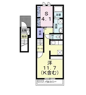 1Rの間取り画像