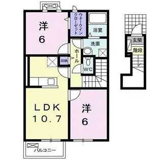 フレッシュリーレジデンスB【2階】の間取り