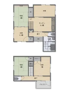 大分県別府市内竈【一戸建】の間取り