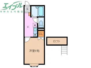 1Kの間取り画像