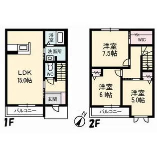 鳥取県鳥取市湯所町2【一戸建】の間取り